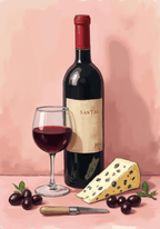 Wine And Cheese Poster