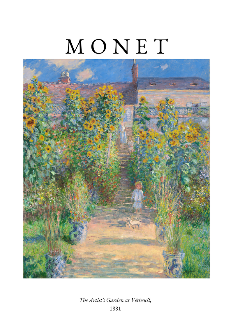Claude Monet Kunstnerens Have Plakat