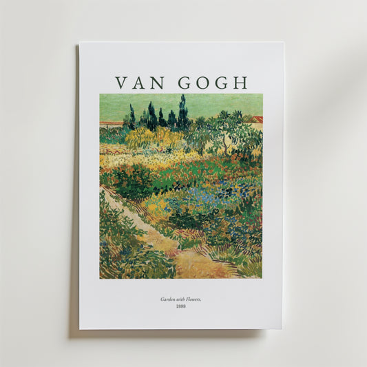 Van Gogh Garden With Flowers Poster