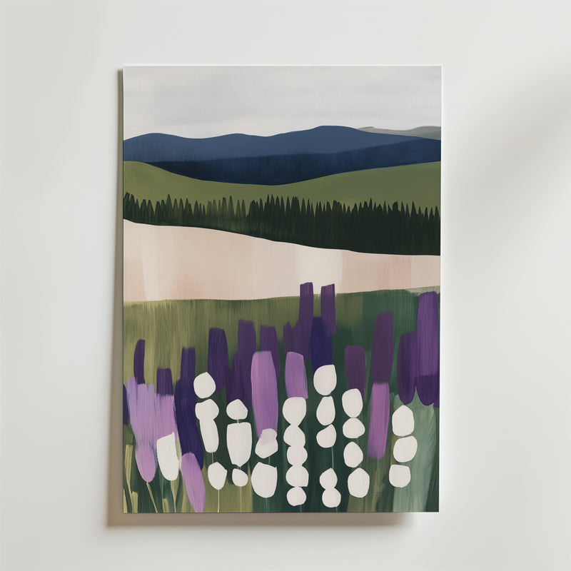 Flowers in Field No.2 Poster