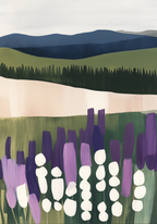 Flowers in Field No.2 Poster