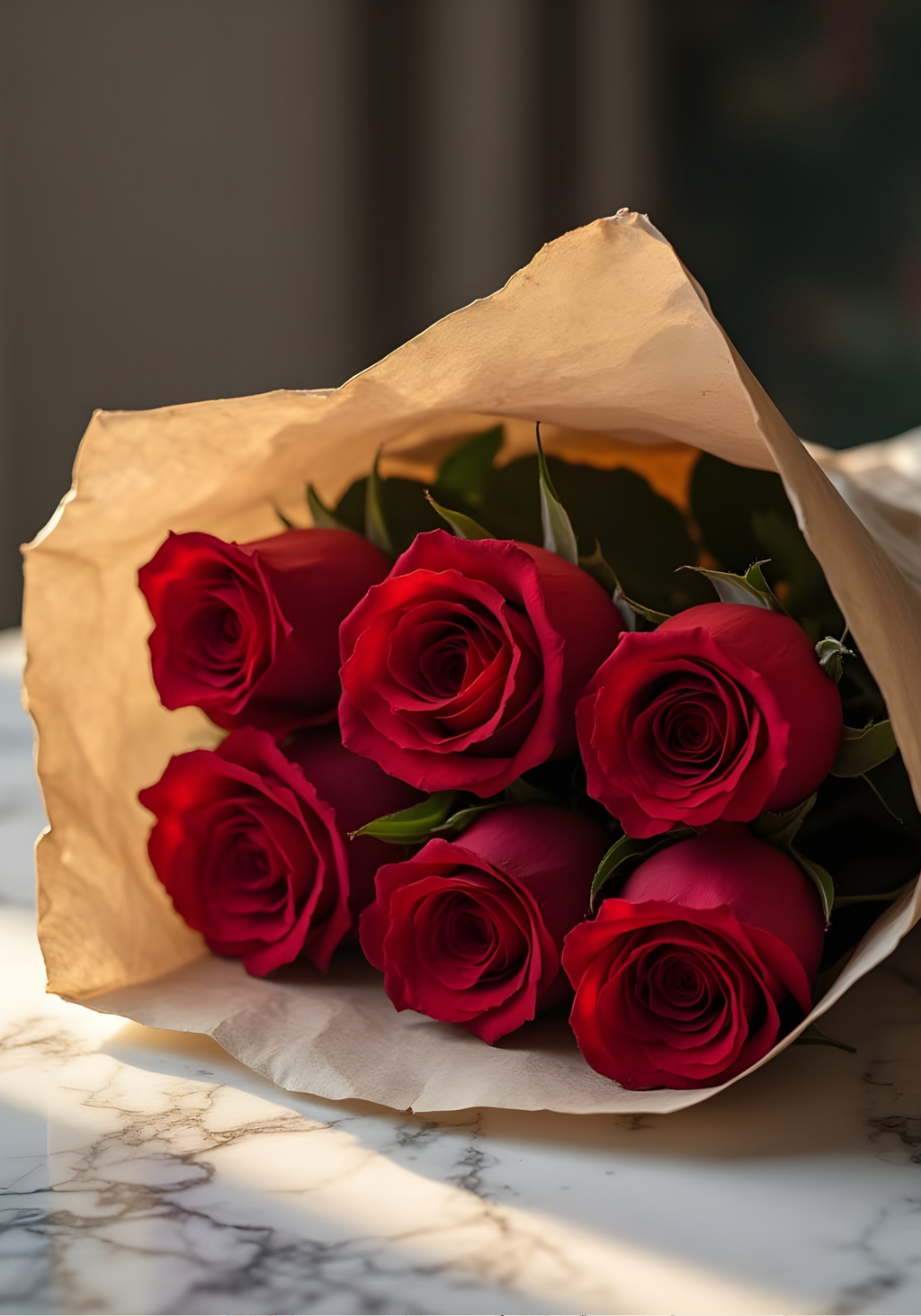 Red Rose Bouquet Poster