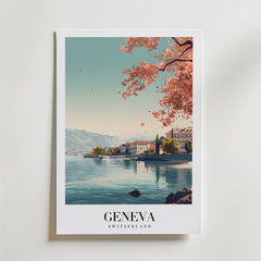 Spring Light Over Geneva Poster