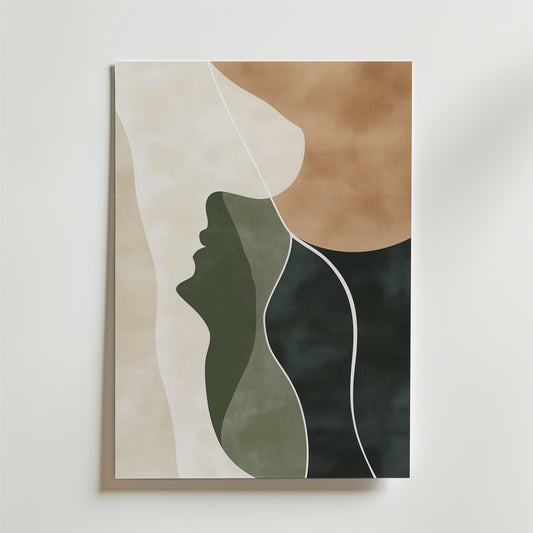 Abstract Face Shape No.4 Poster