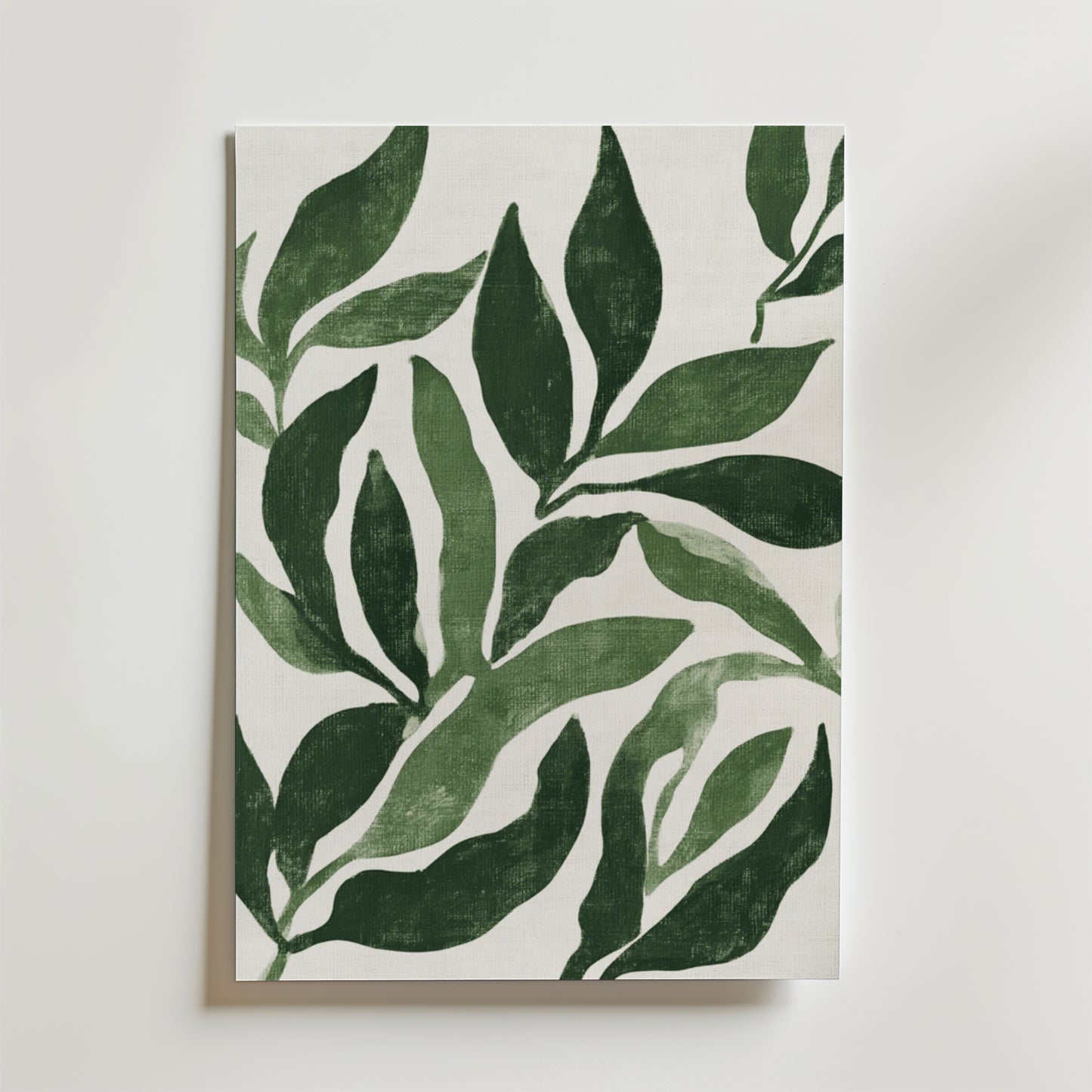 Grønne botaniske blade plakat