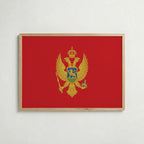 Montenegro National Flag Poster – poster väggdekoration inredning – Affischer hos Bozetto