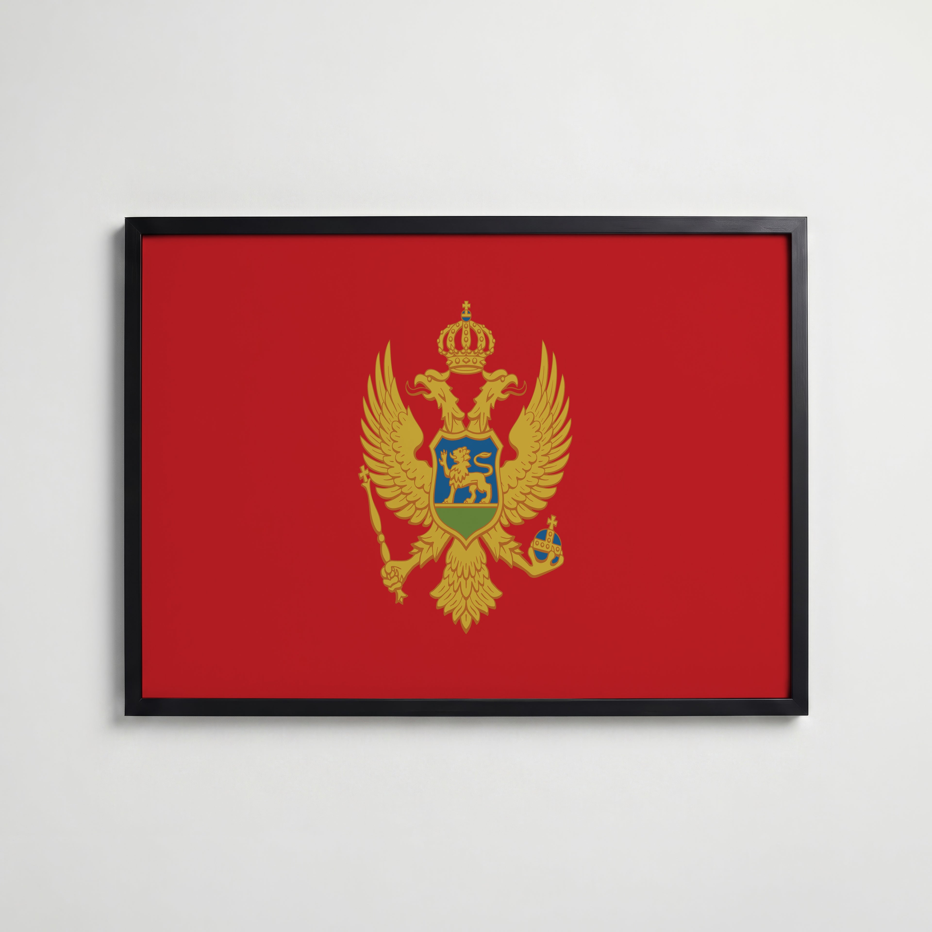 Montenegro National Flag Poster affisch – köp poster online – Bozetto väggdekoration