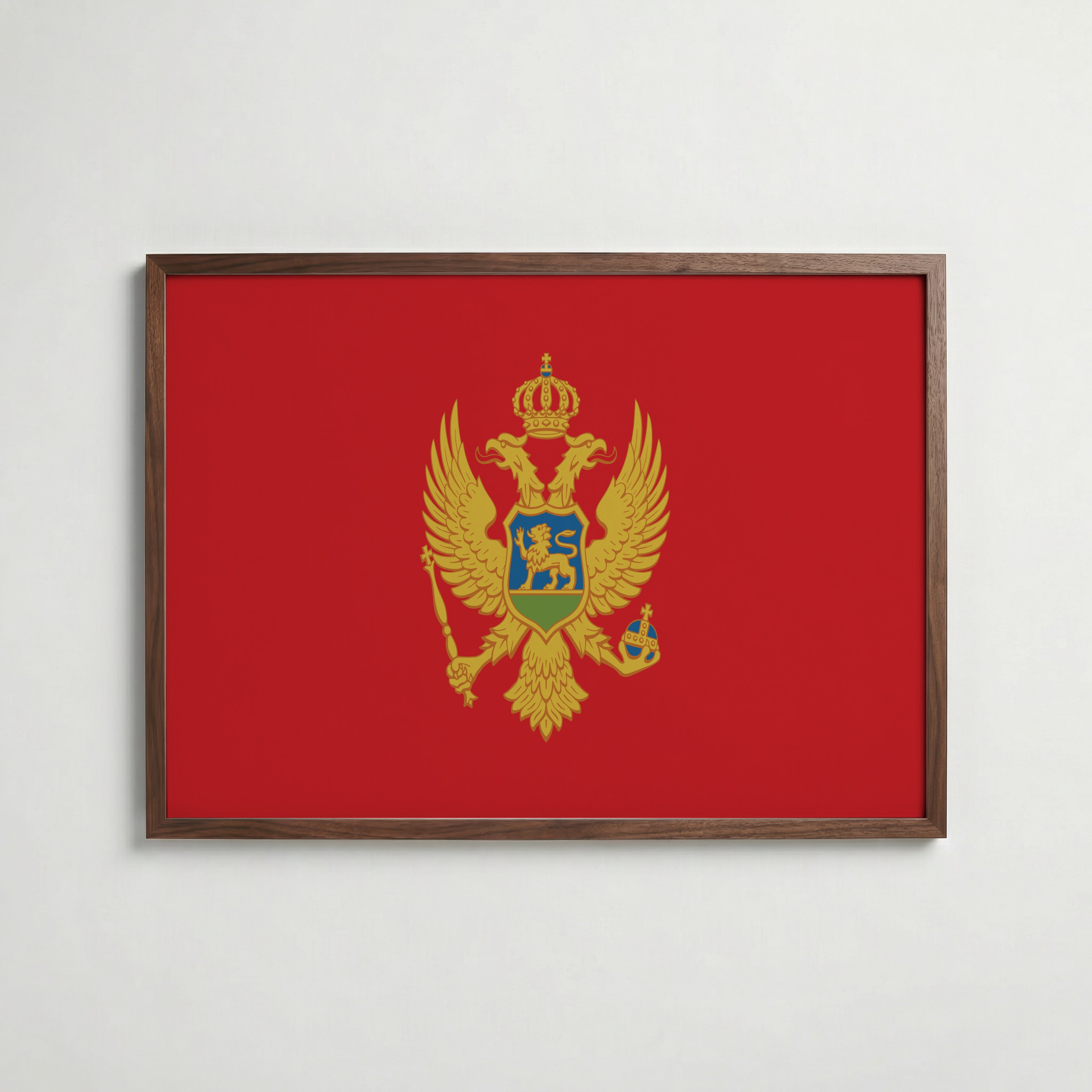 Montenegro National Flag Poster poster – väggdekoration för hemmet – köp hos Bozetto