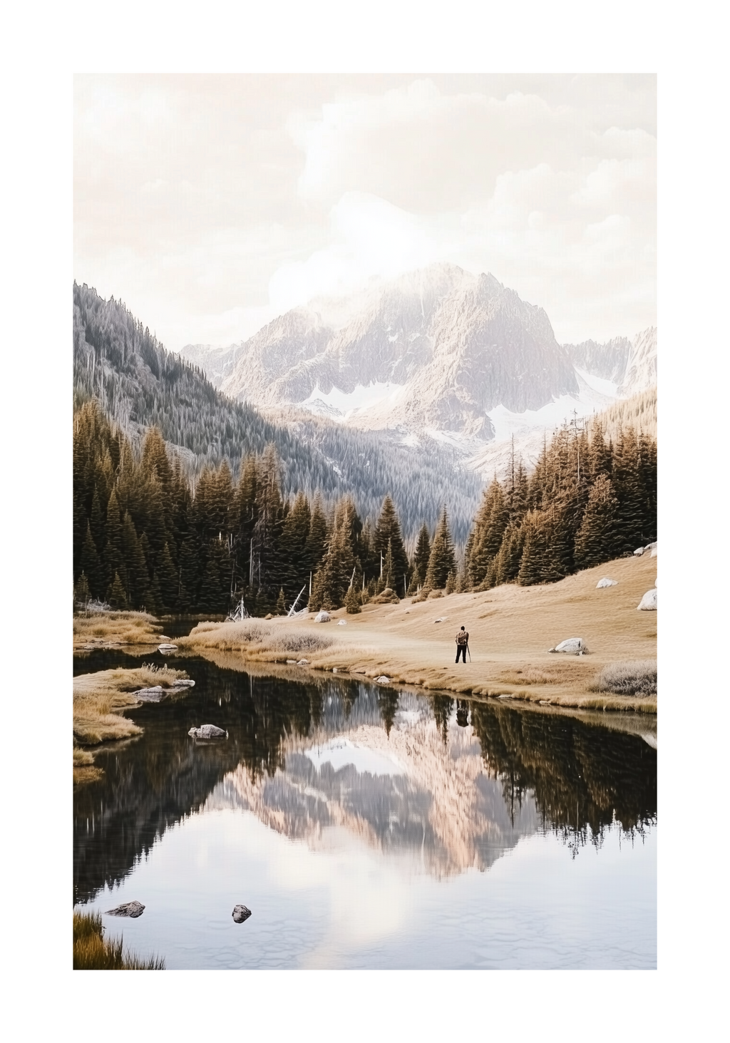 Mountain Lake Reflection Poster