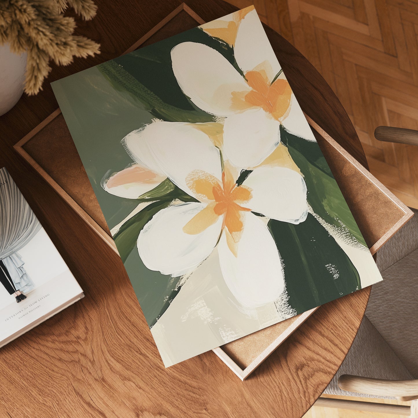 Hvid Rose Bloom Plakat