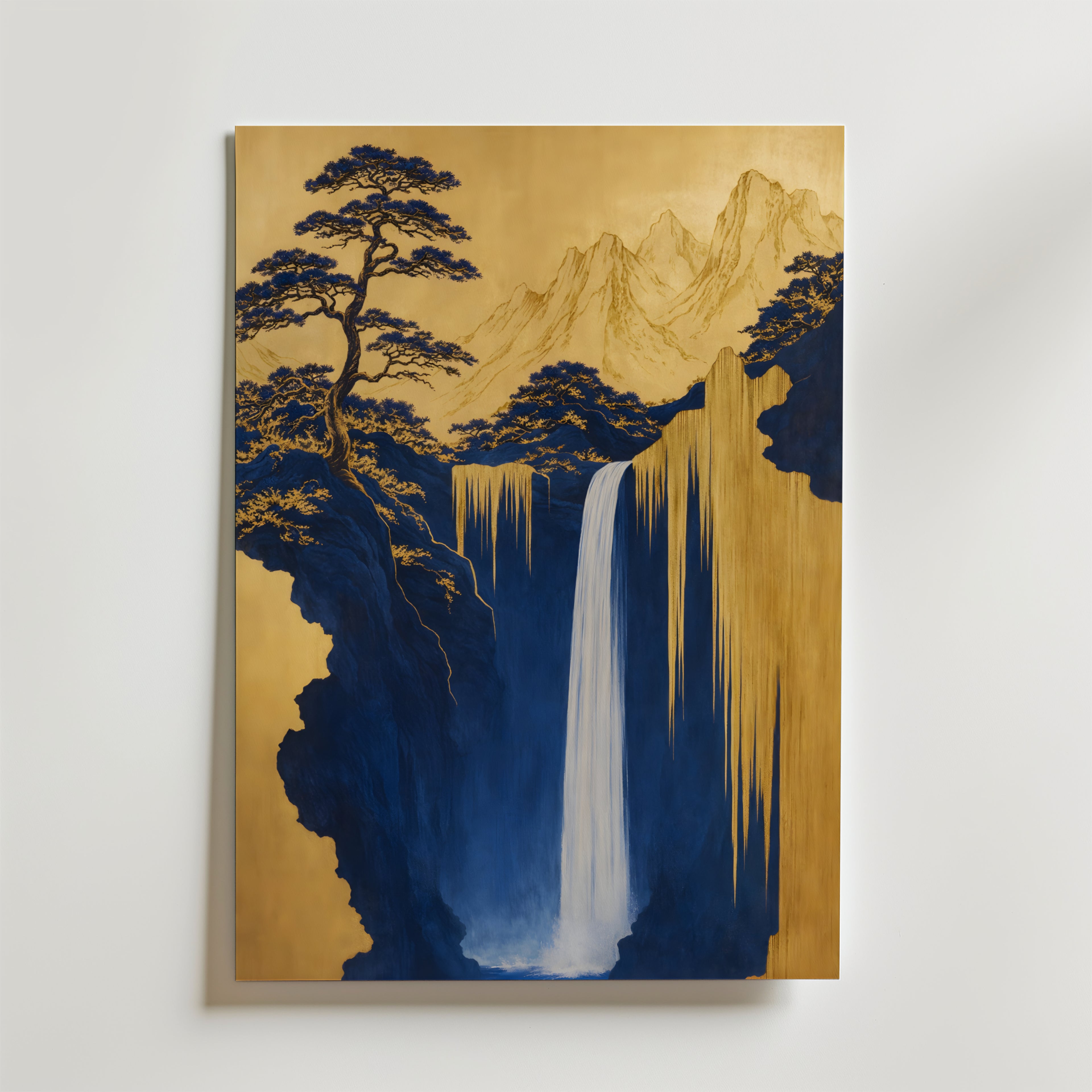 Golden Cascade Silence Poster