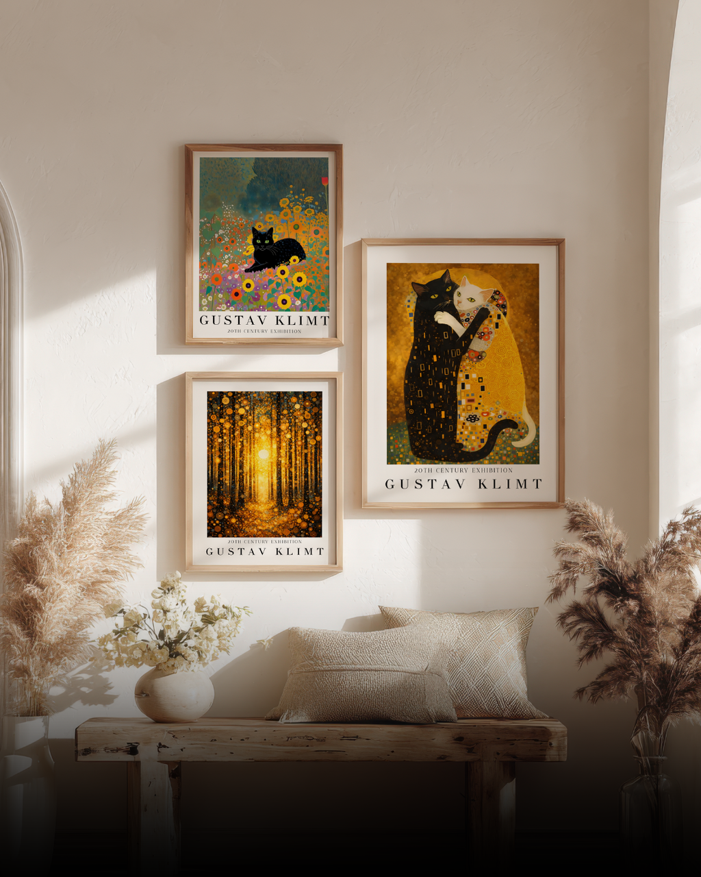 Bundle 3-pack Gustav Klimt Distorted Reality Collection – affischset poster kollektion – köp online hos Bozetto