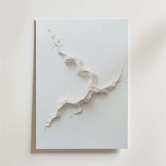Abstract White Movement Poster