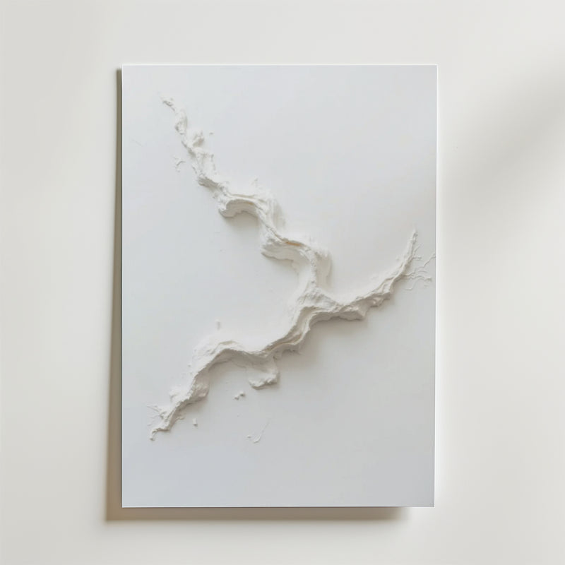 Abstract White Movement Poster