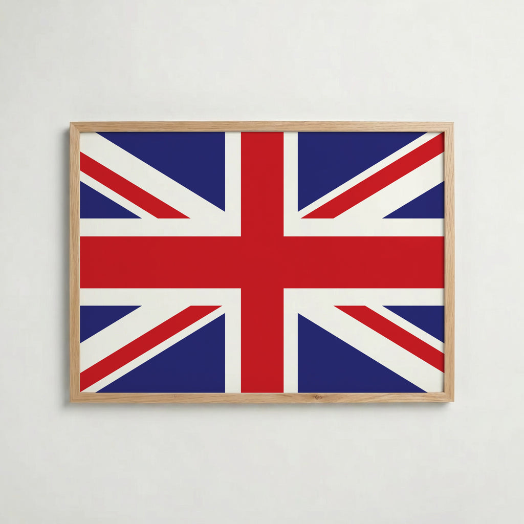 United Kingdom National Flag Poster – poster väggdekoration inredning – Affischer hos Bozetto
