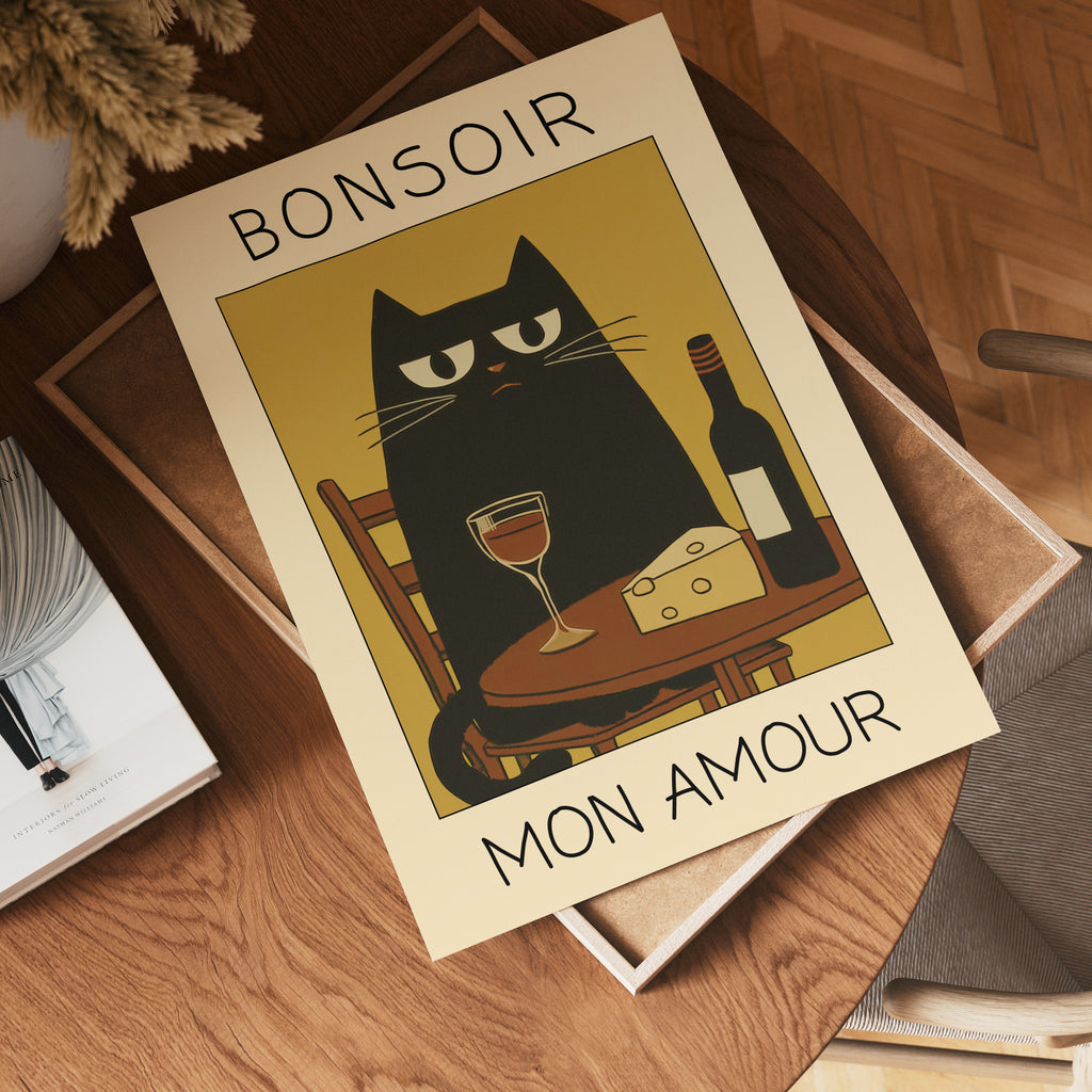 Evening Cat Rendezvous Poster