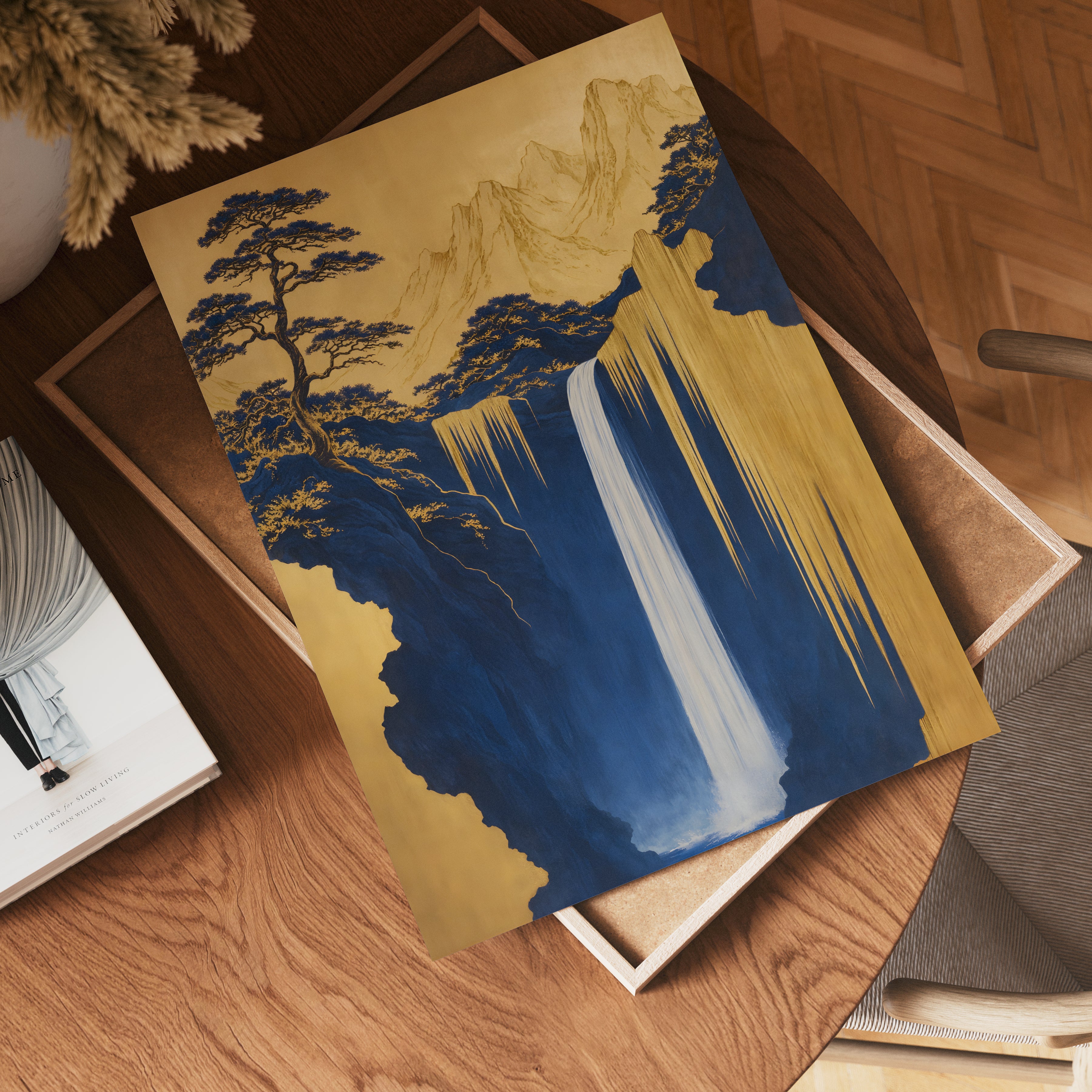 Golden Cascade Silence Poster