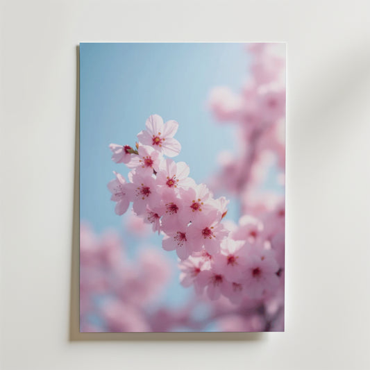 Pastel plakat med kirsebærblomster