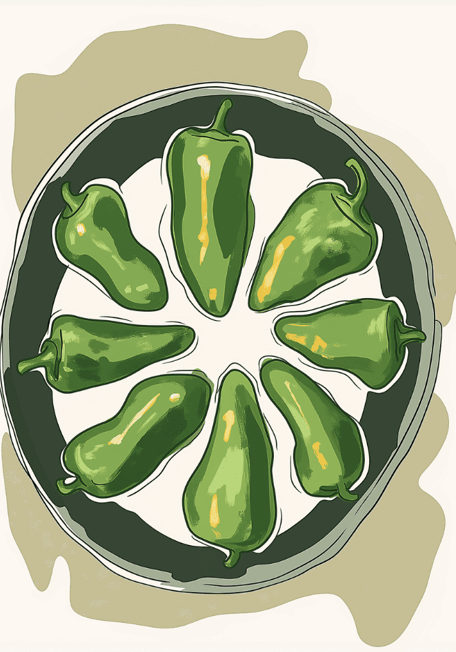 Grilled Padrones Poster