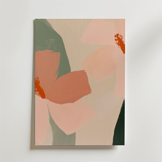 Abstract Multicolor Flower Poster