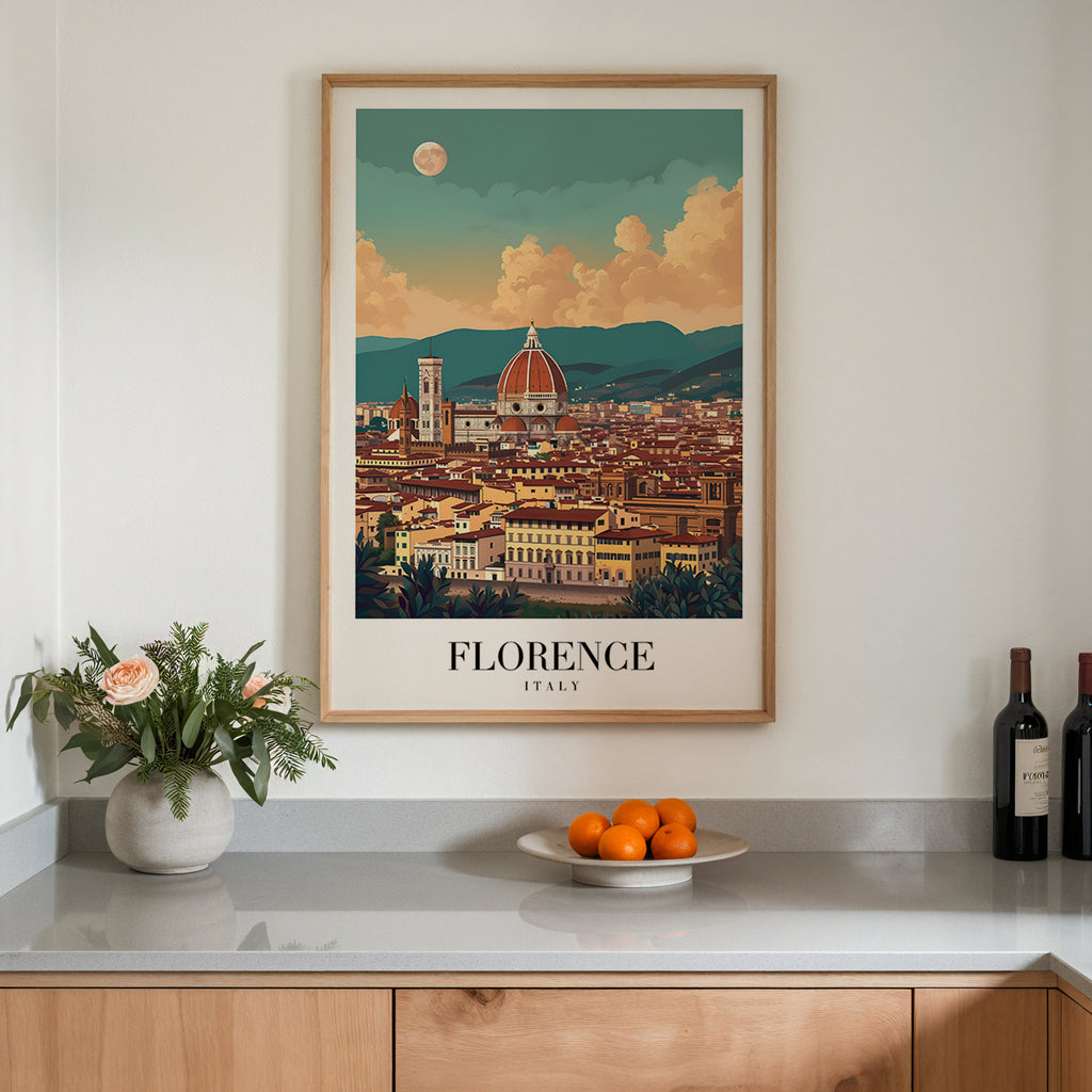 Florence Beneath The Moon Poster