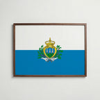 San Marino National Flag Poster poster – väggdekoration för hemmet – köp hos Bozetto