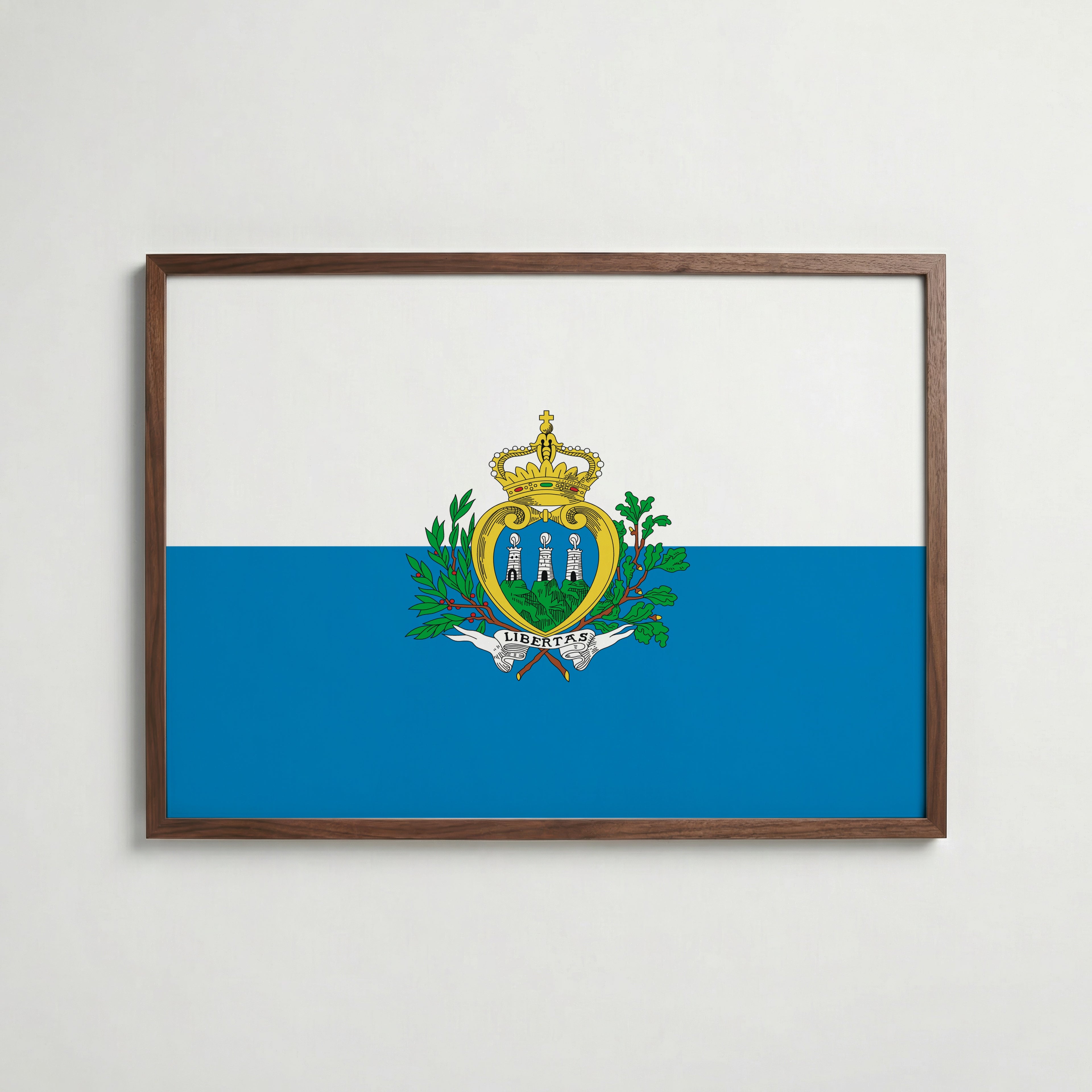 San Marino National Flag Poster poster – väggdekoration för hemmet – köp hos Bozetto