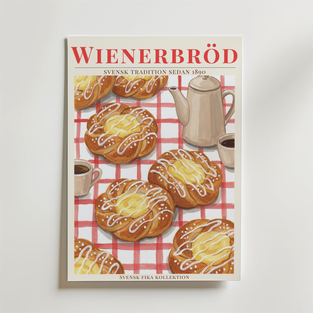 Bundle 4-pack Svenska Smaker Collection – posters konstvägg väggdekoration – Affischset hos Bozetto