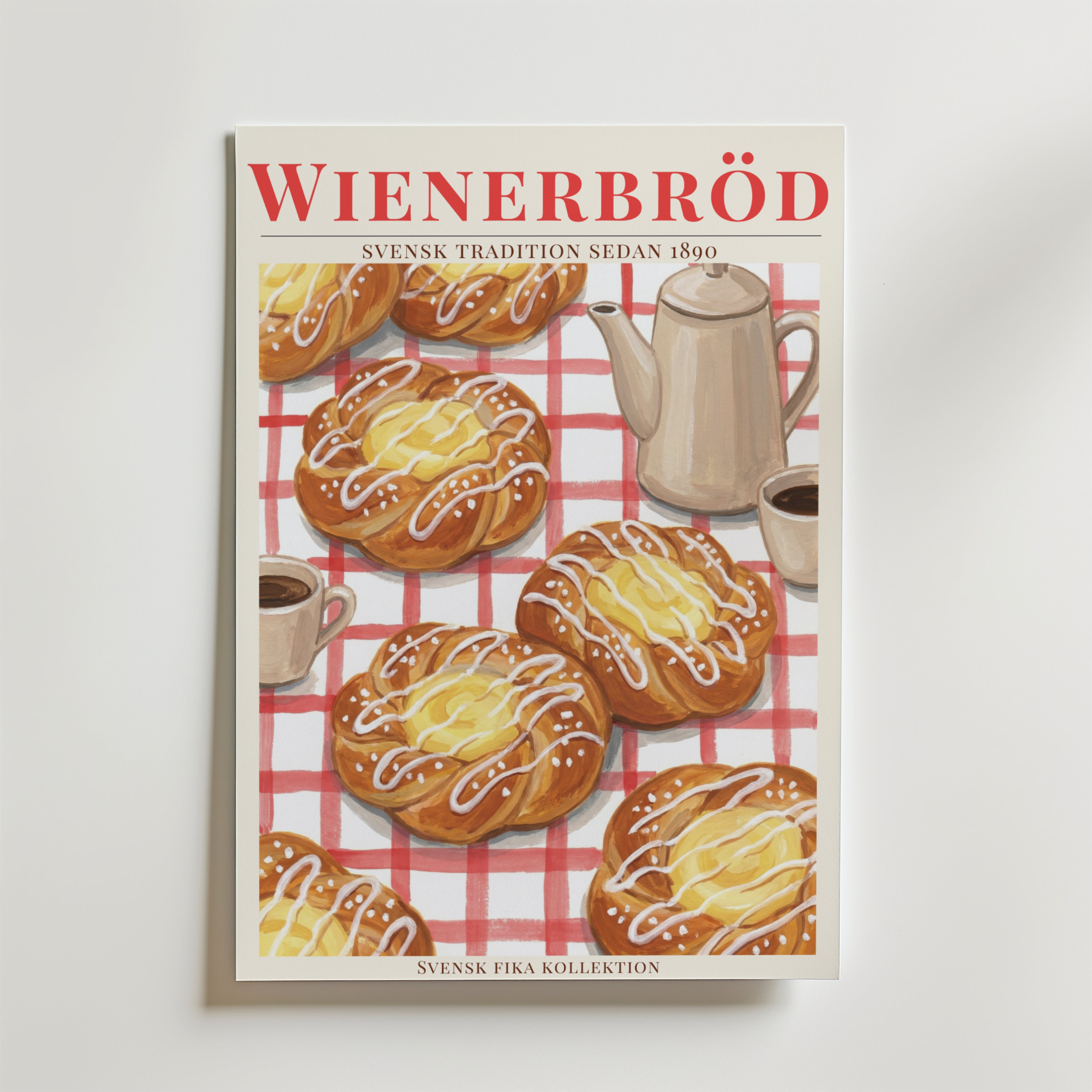 Bundle 4-pack Svenska Smaker Collection – posters konstvägg väggdekoration – Affischset hos Bozetto