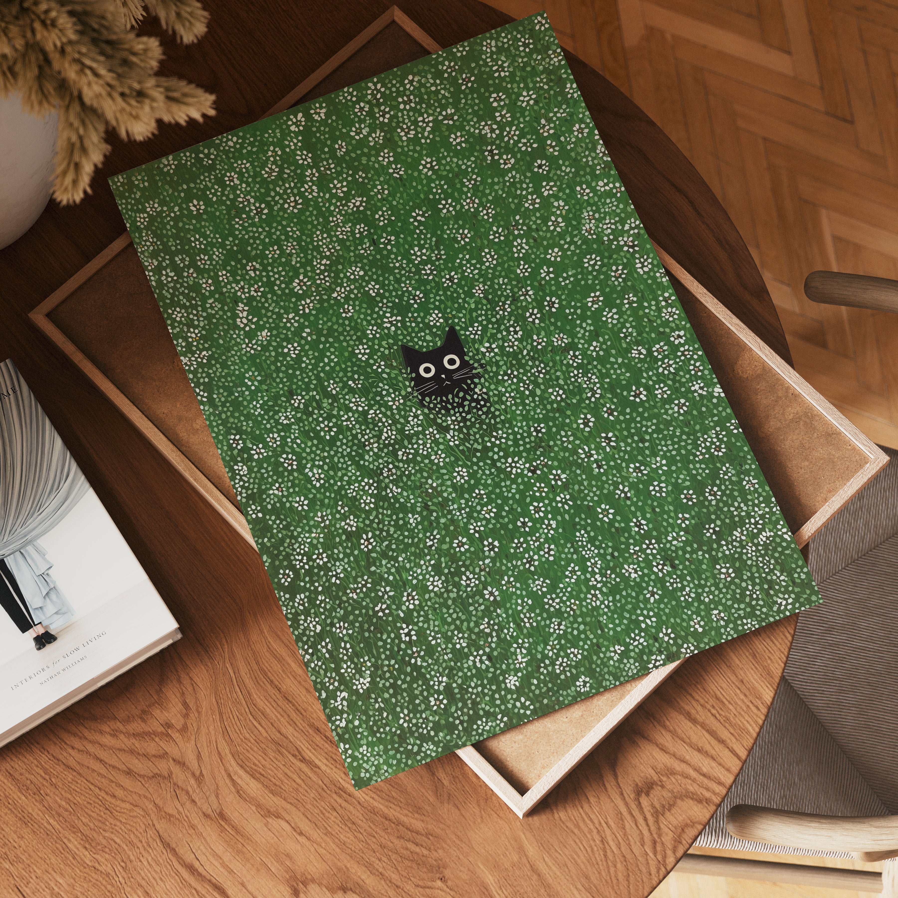 Hidden Meadow Cat Poster