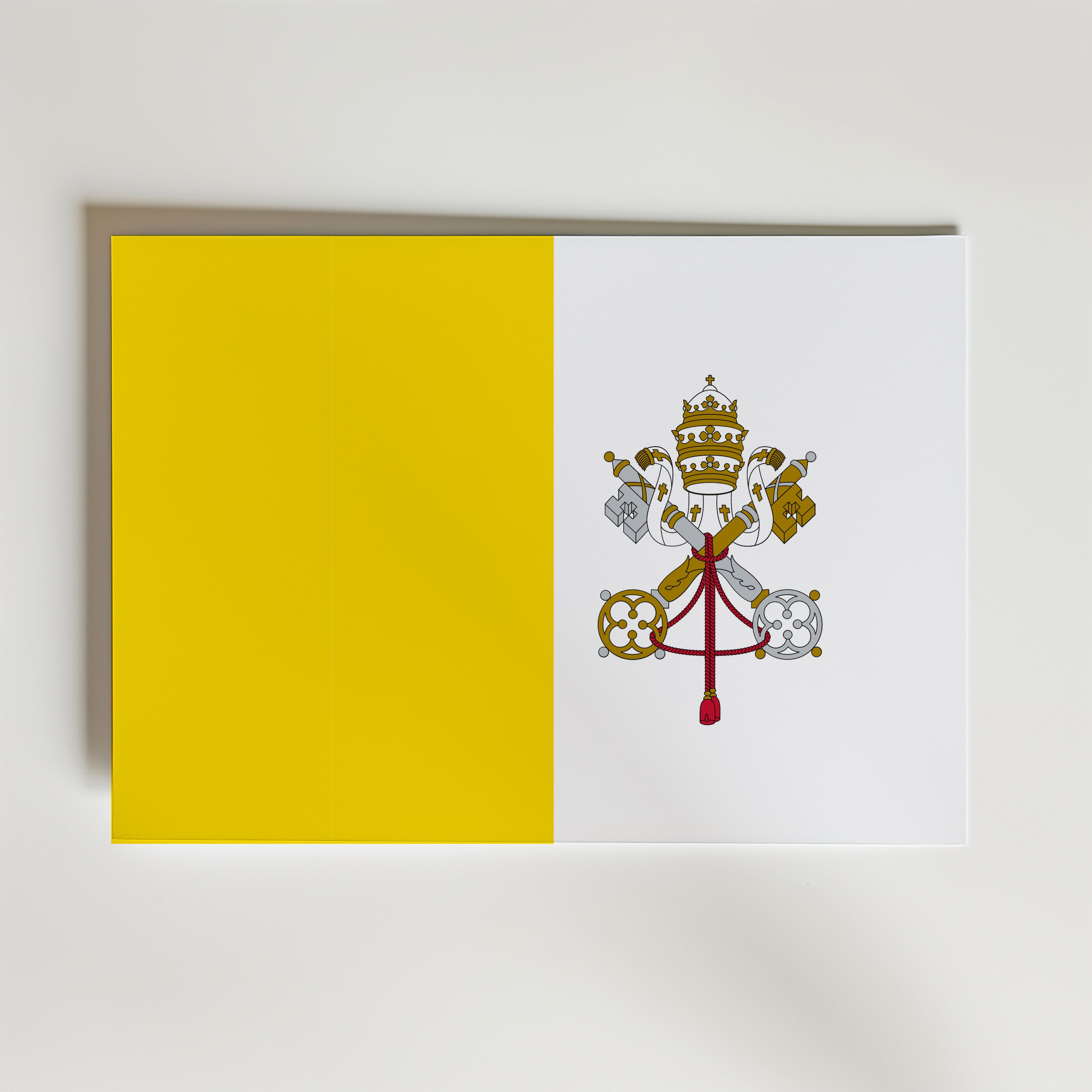 Vatican City National Flag Poster affisch – poster till väggdekoration – köp online hos Bozetto
