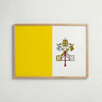 Vatican City National Flag Poster affisch – köp poster online – Bozetto väggdekoration