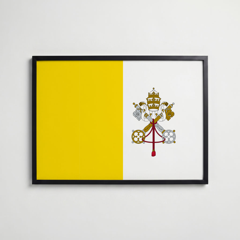 Vatican City National Flag Poster poster – väggdekoration för hemmet – köp hos Bozetto