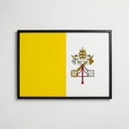 Vatican City National Flag Poster poster – väggdekoration för hemmet – köp hos Bozetto