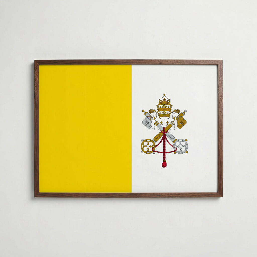 Vatican City National Flag Poster – poster väggdekoration inredning – Affischer hos Bozetto