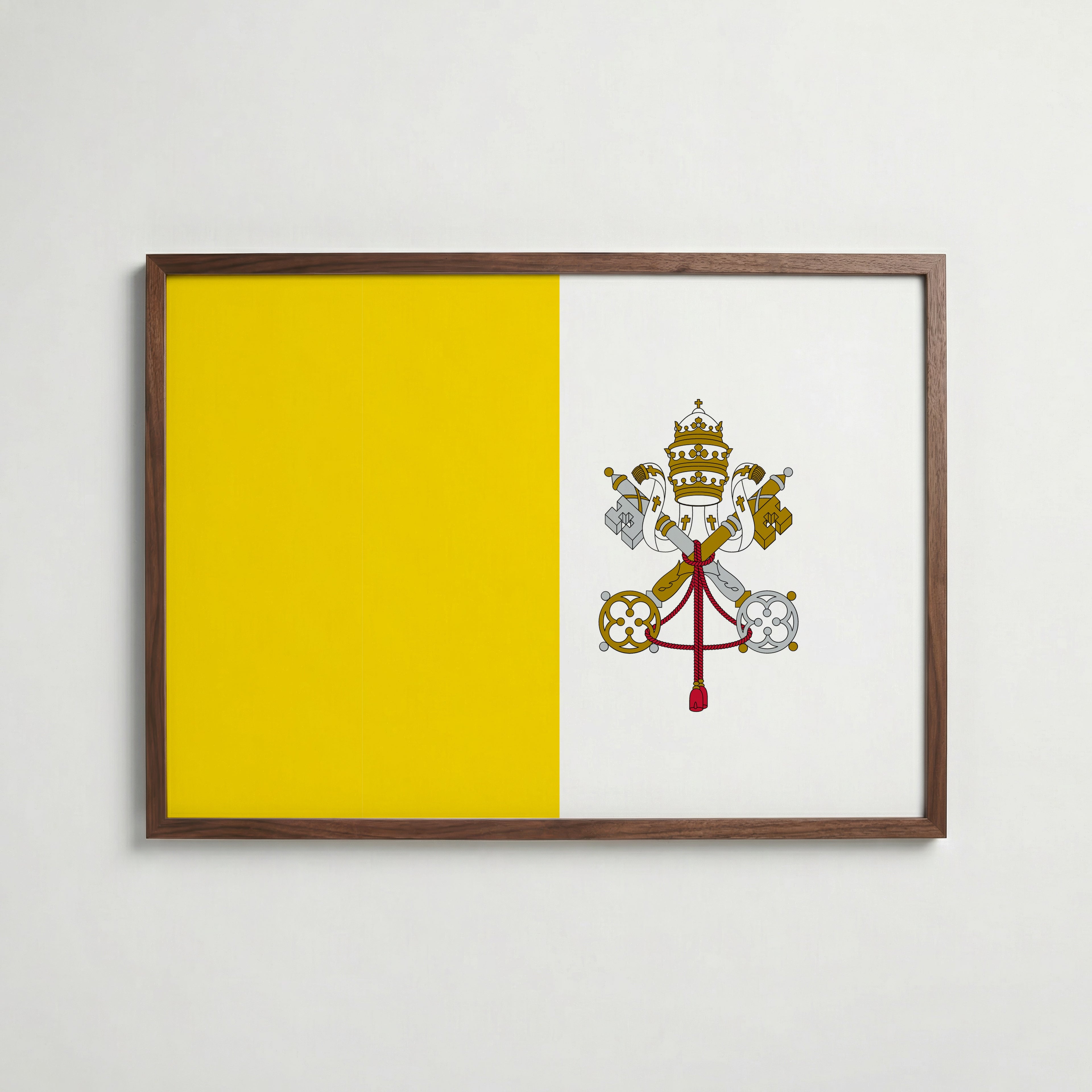 Vatican City National Flag Poster – poster väggdekoration inredning – Affischer hos Bozetto