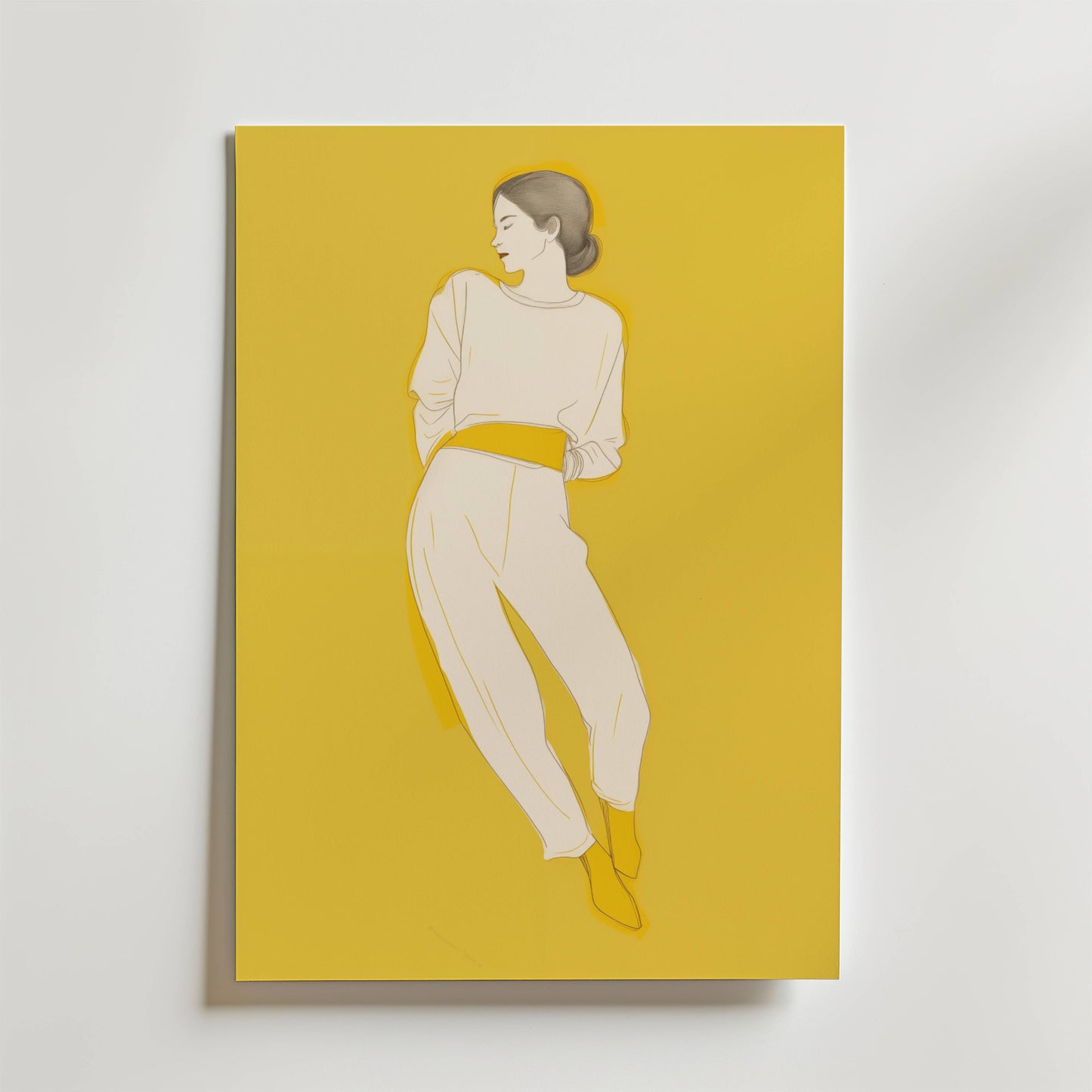 Yellow Poise Poster