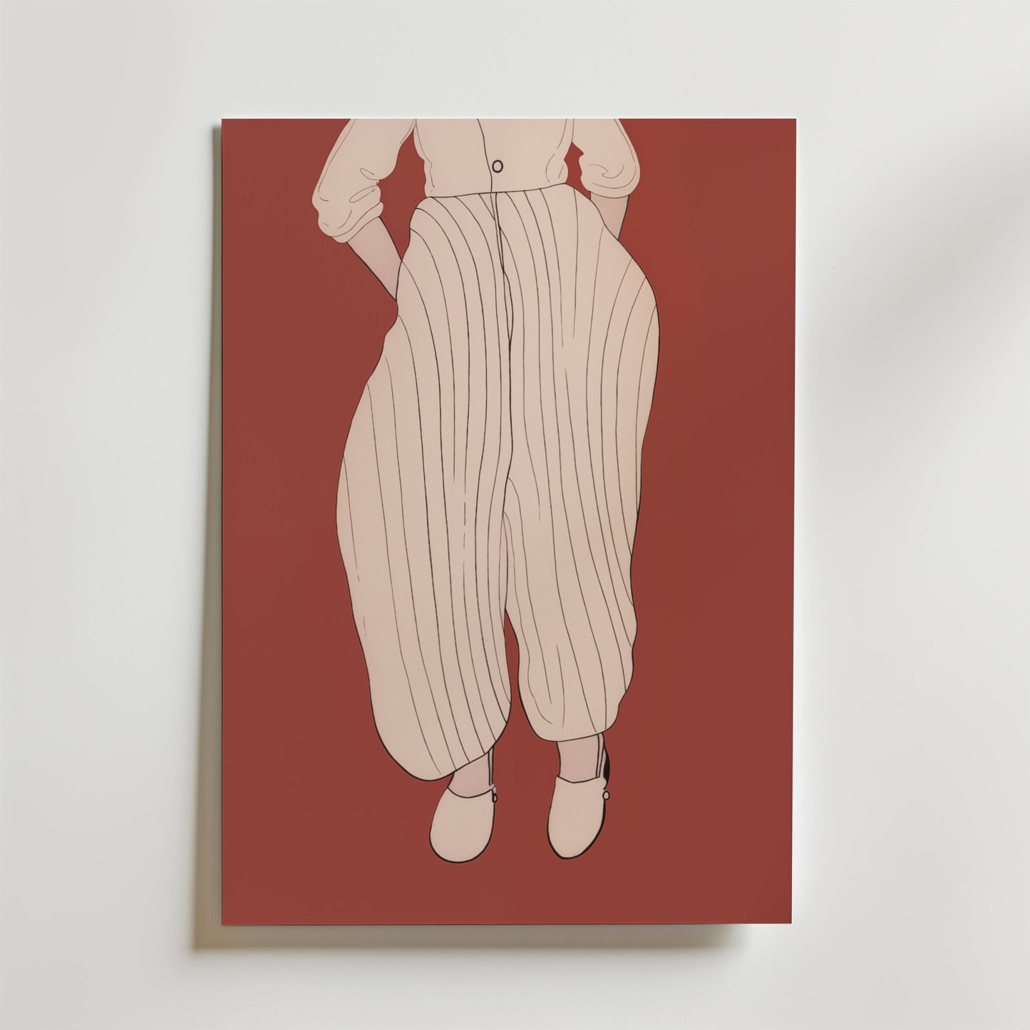 Terracotta Lines Poster