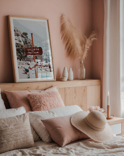 Positano Beach Sign Poster