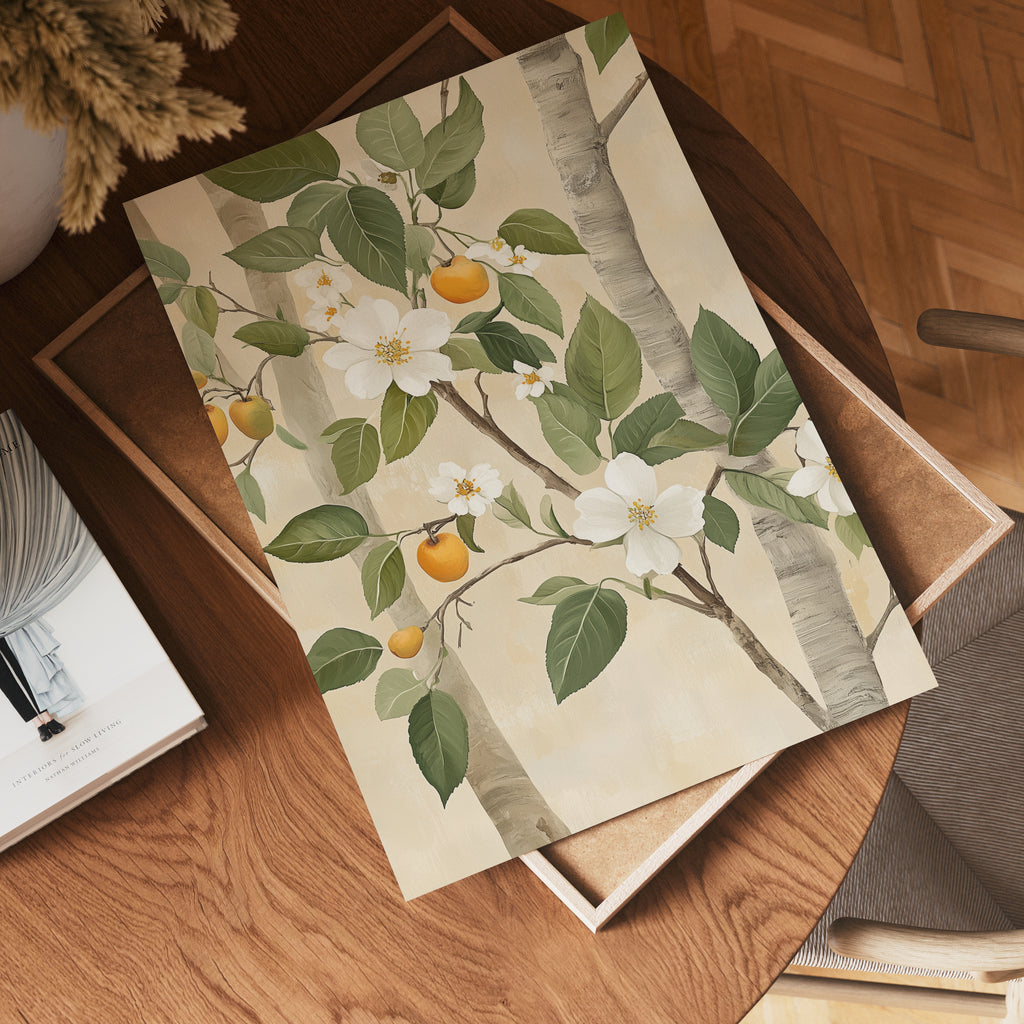 Apricot Bloom Poster