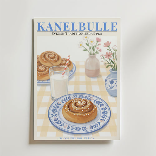 Kanelbulle Poster – En varm och nostalgisk poster som hyllar en av Sveriges mest älskade bakverk –