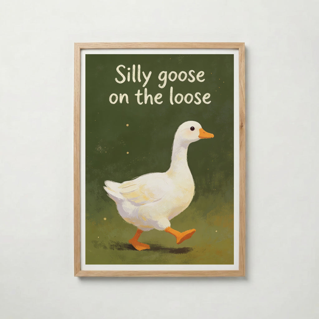 Silly Goose Poster – köp affisch till hemmet – Bozetto väggdekoration