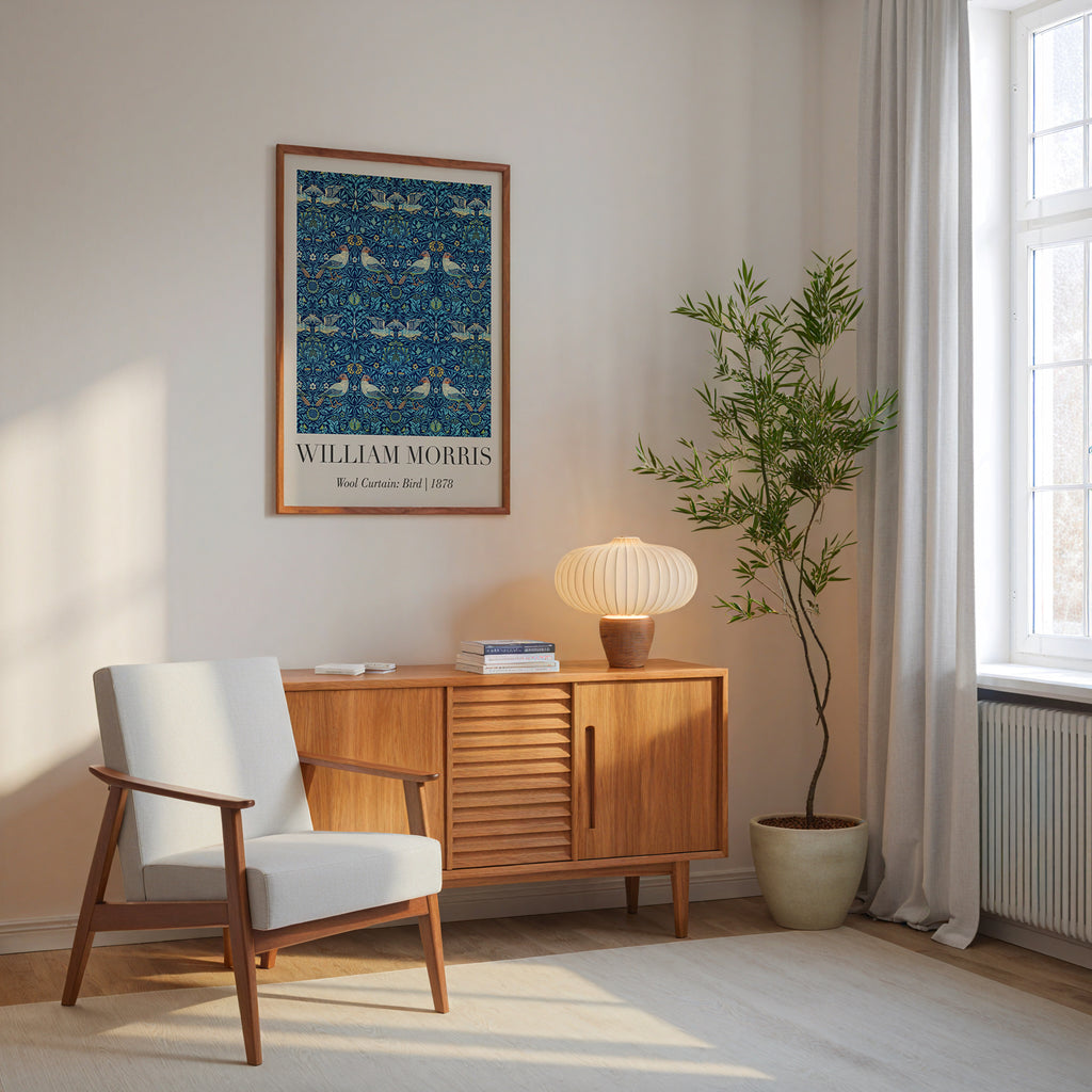 William Morris Wool Curtain: Bird 1878 Poster