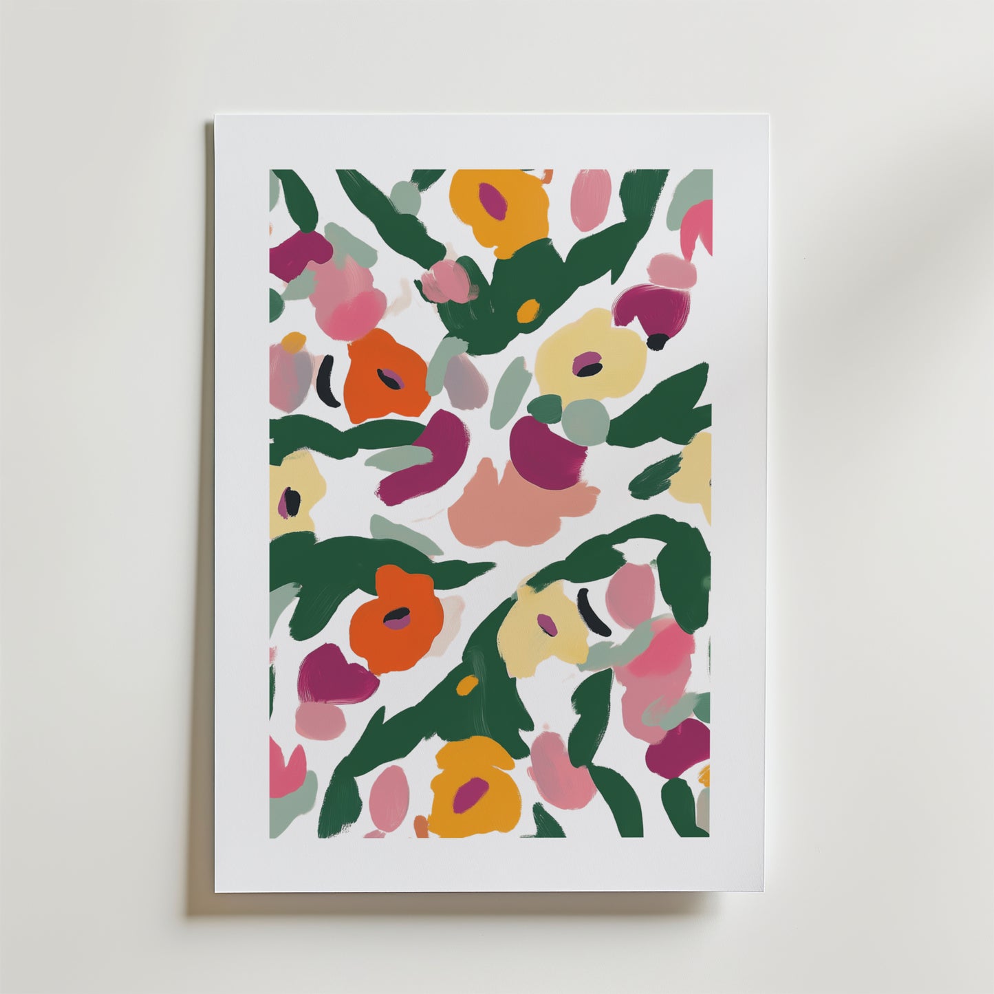 Bold Abstract floral Poster