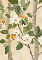 Apricot Bloom Poster