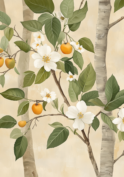 Apricot Bloom Poster