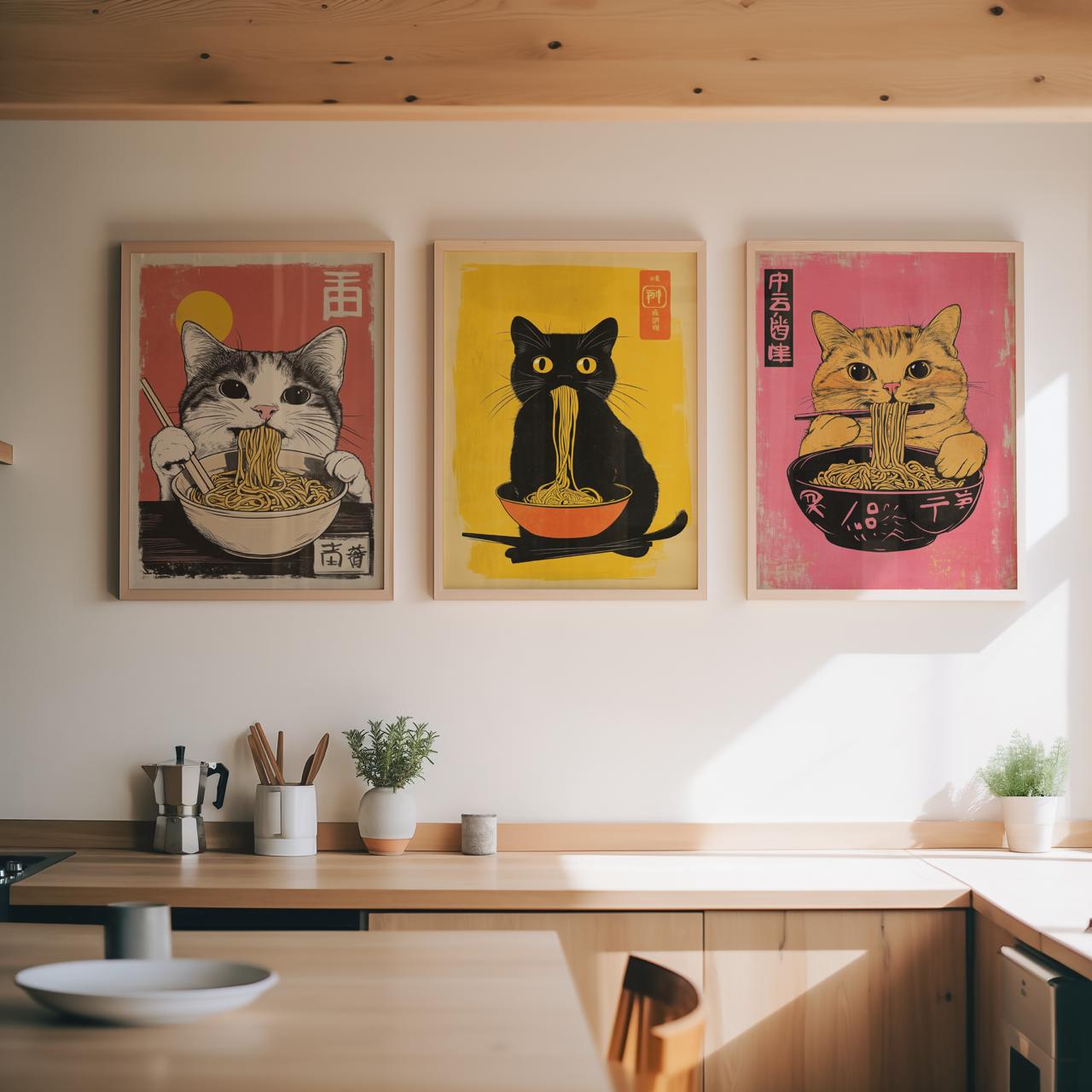 Bundle 3-pack Noodle Cat Trio