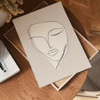 Serenity Line Face Poster