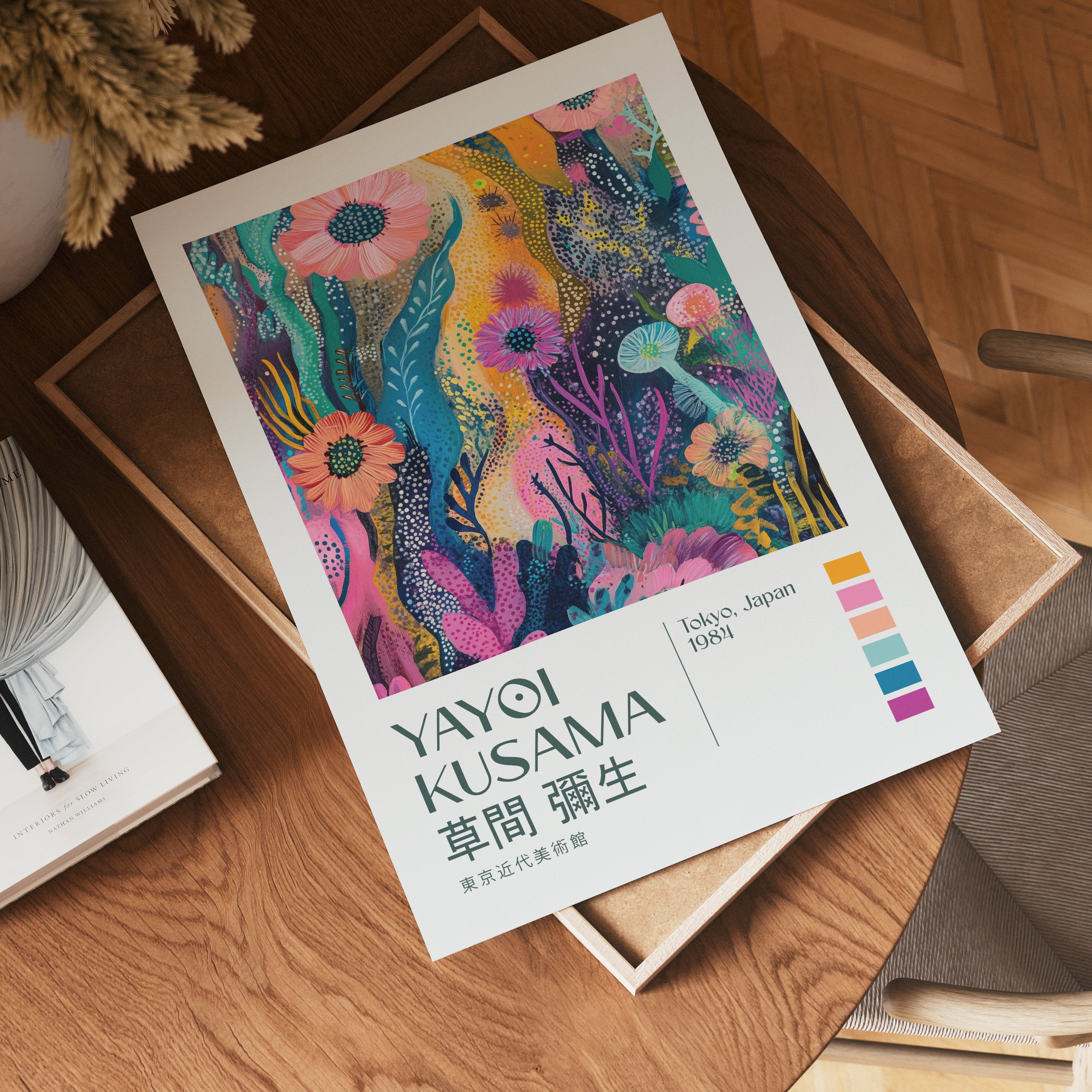 Yayoi Kusama Floral Current Poster