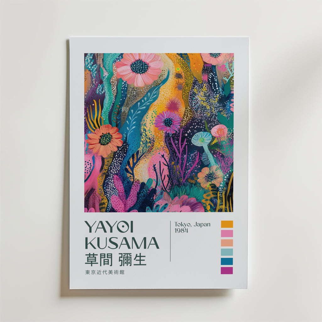 Yayoi Kusama Floral Current Poster